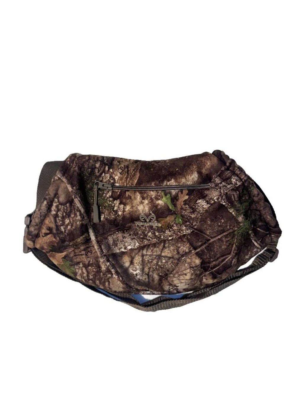 Realtree Edge Camo Textpac Muff Insulated Hand Warmer Zip Pocket Hunting Strap